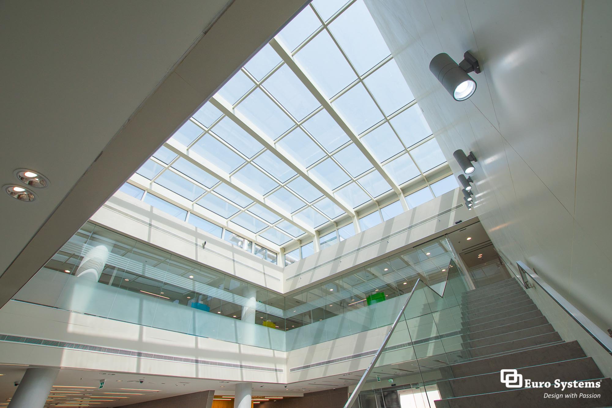 Euro Systems Dubai - Skylights - Handrails - Frameless Glass Partitions - Roller Blinds